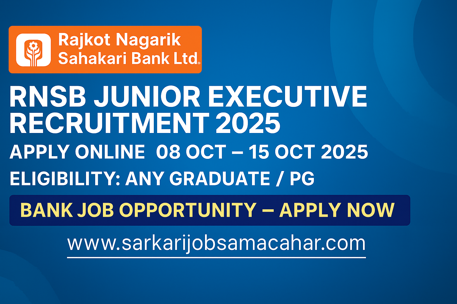 RNSB Junior Executive Recruitment 2025 – Apply Online